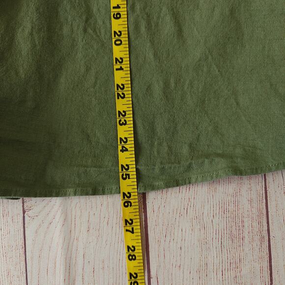 Kancy Kole sage green A-line midi skirt with pockets sz S - Picture 11 of 13